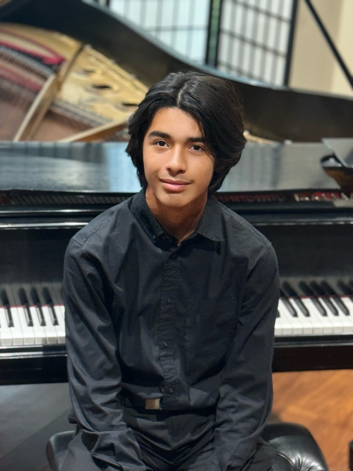 Luca Maddox-Diaz, violinist and pianist, Harmony Ensemble member.